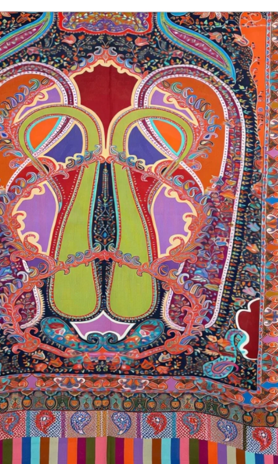 Großer Premium Paisley Baumwollschal - Mohini - Damen Schal