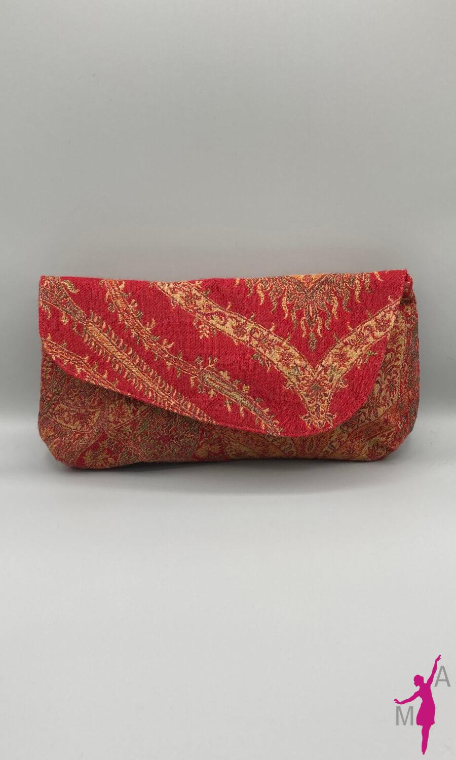 "Fiery" - handgefertigte Tasche aus Kaschmirwolle 
