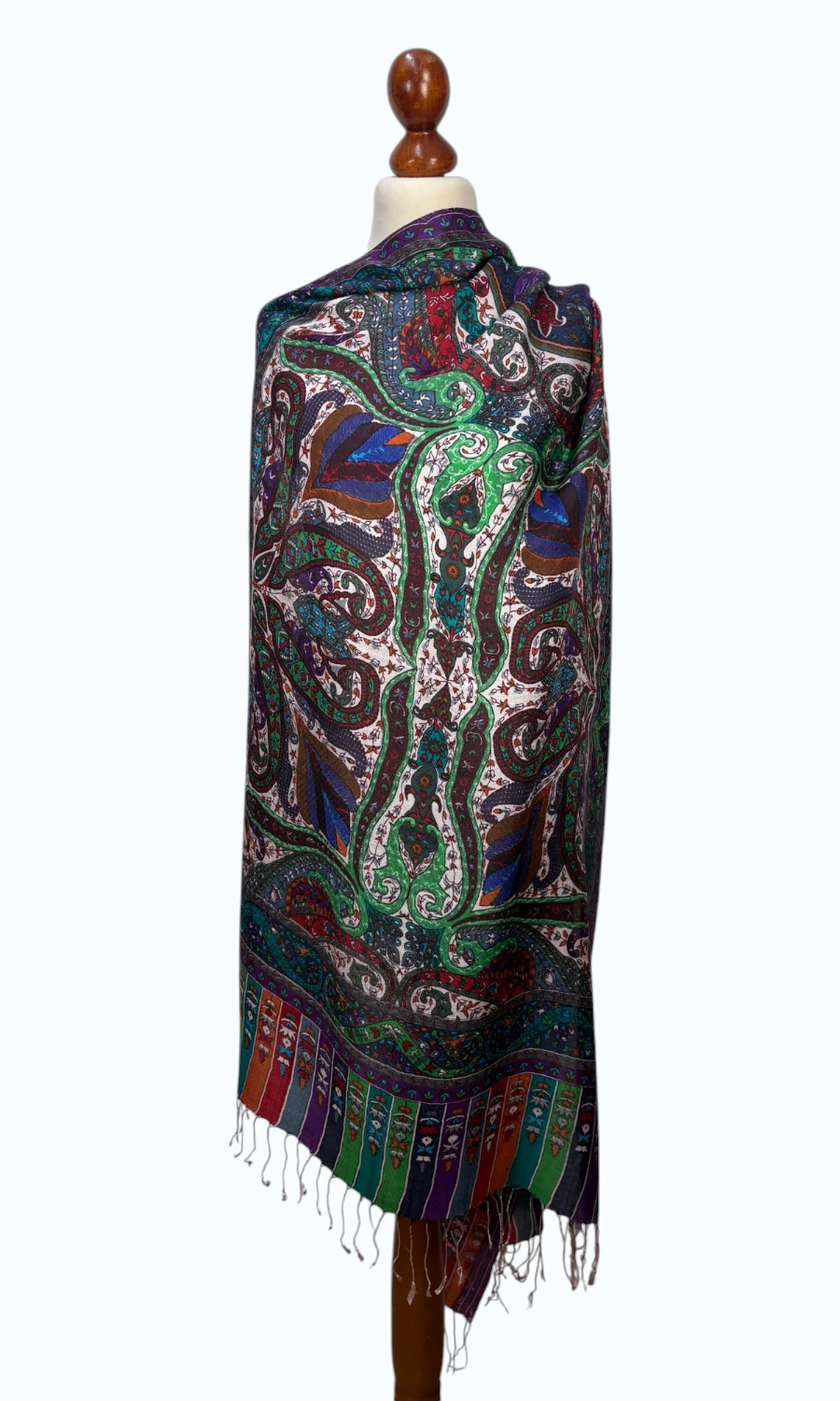 Großer Paisley-Seidenschal für Damen – Mohini