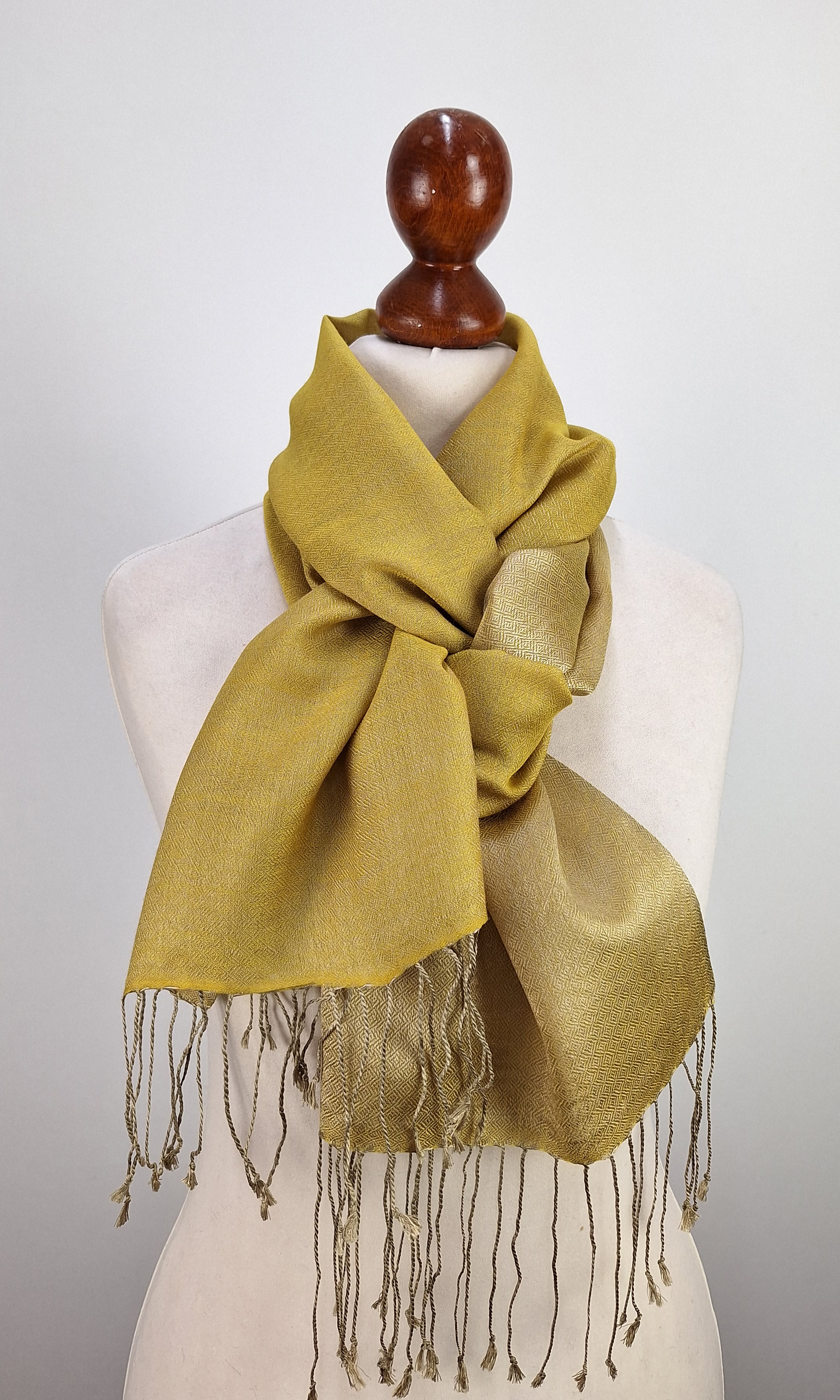 Yellow Pearl - schmaler  Schal aus Kaschmir und Seide