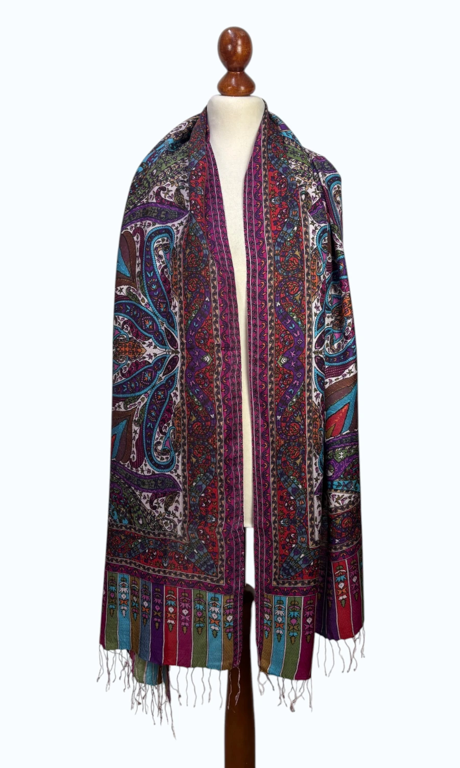 Großer Paisley-Seidenschal für Damen – Mohini