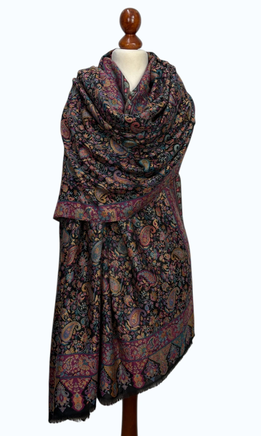 Mohini - großer Schal aus feiner Wolle und Lyocell