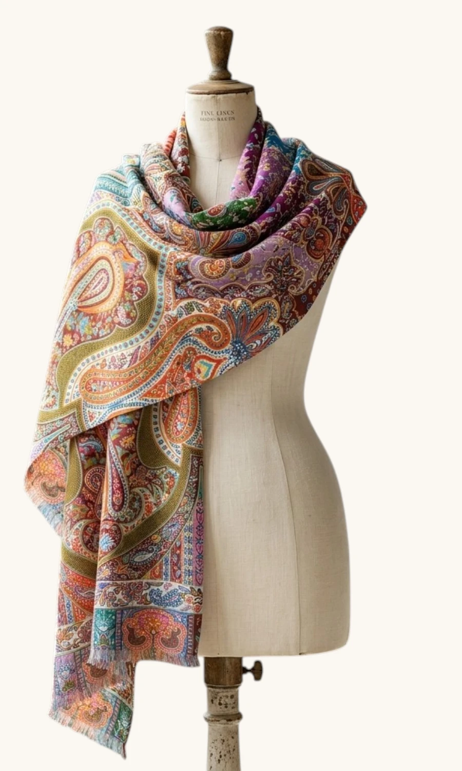 Großer Premium Paisley Baumwollschal - Mohini - Damen Schal