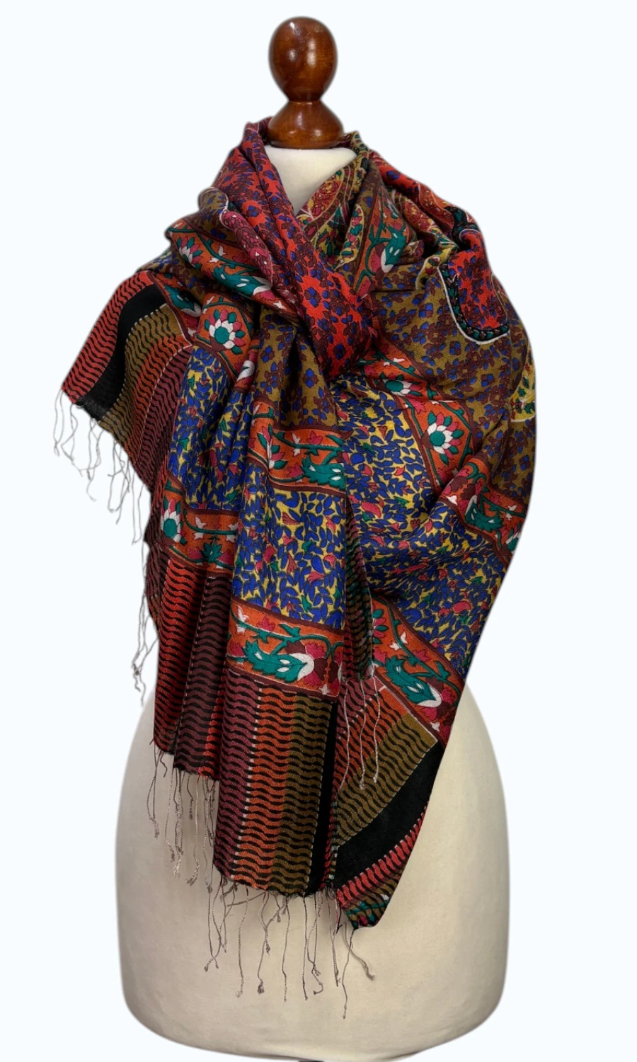 Großer Paisley-Seidenschal für Damen – Mohini