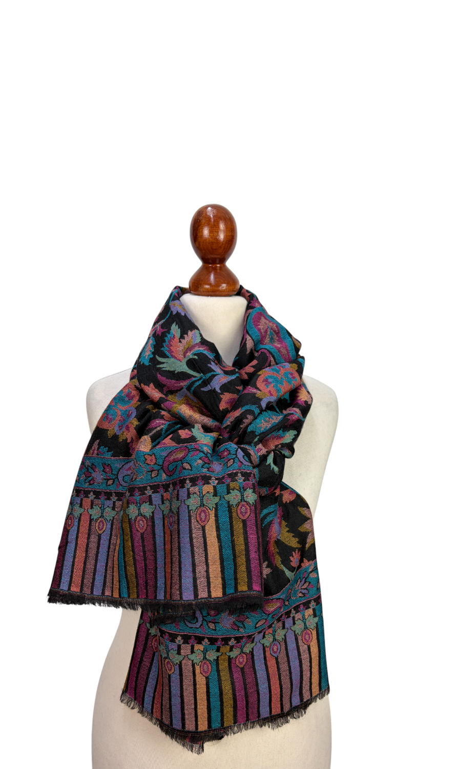 Mohini - großer gemusterter Schal in edlem Materialmix