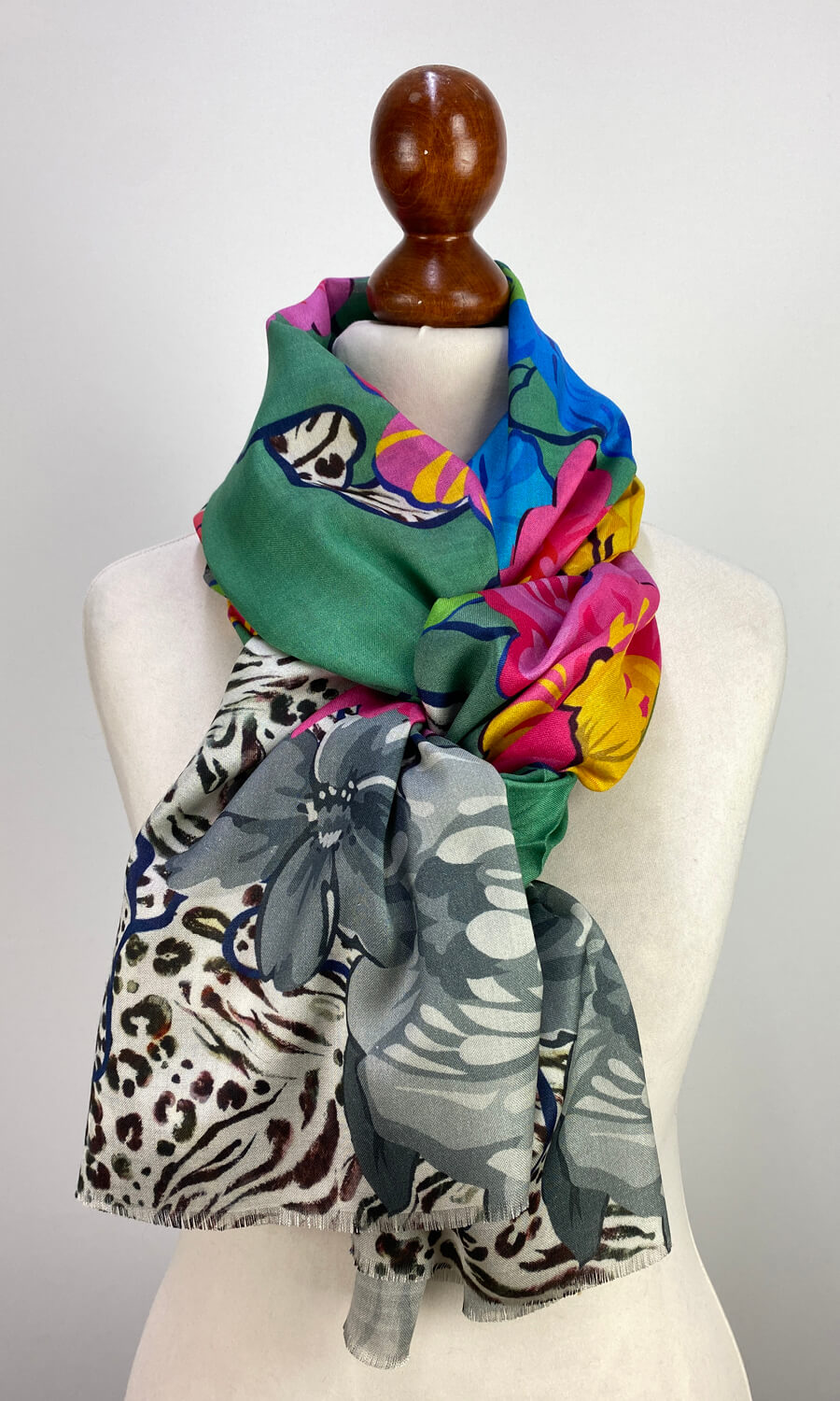 Mireya - großer Schal  aus Seide & Baumwolle 