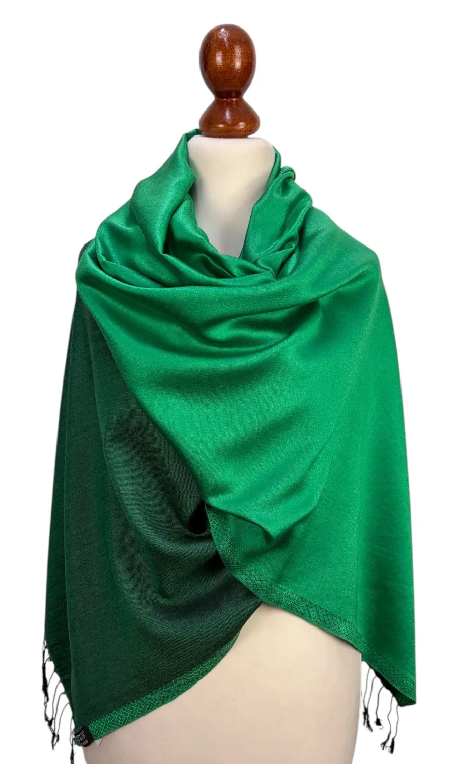 Mohini - großer zweifarbiger Schal aus reiner Seide