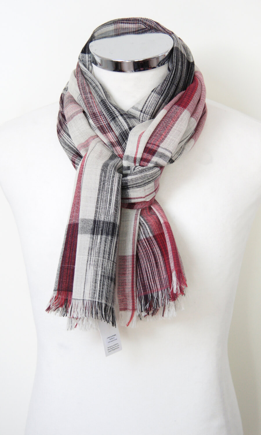 Checks & Stripes - großer Schal aus feiner Kaschmirwolle