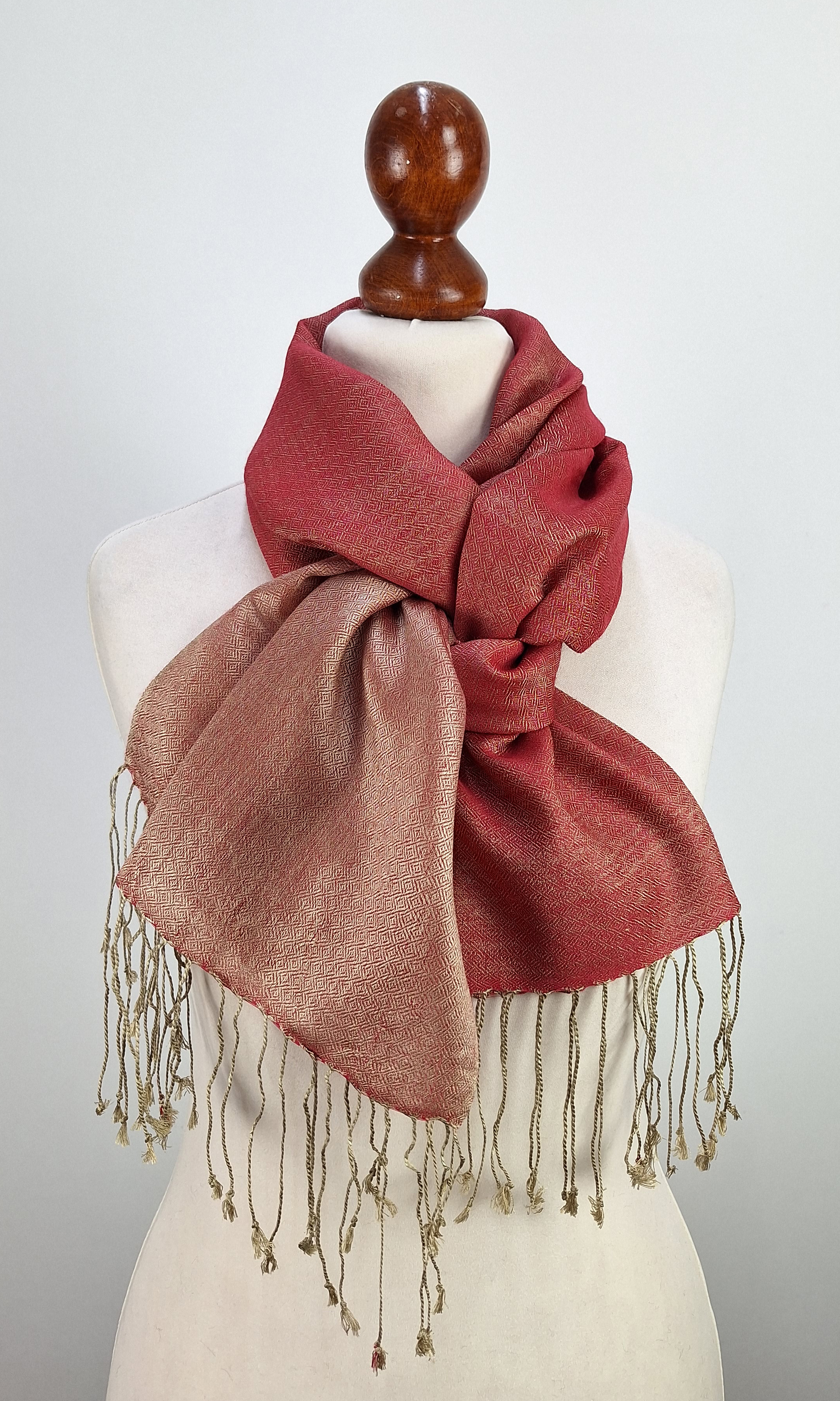 Red Pearl - schmaler  Schal aus Kaschmir und Seide