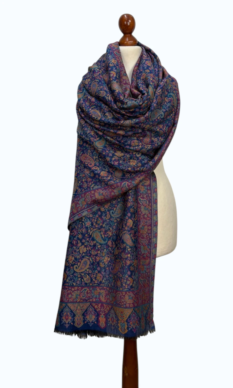 Mohini - großer Schal aus feiner Wolle und Lyocell