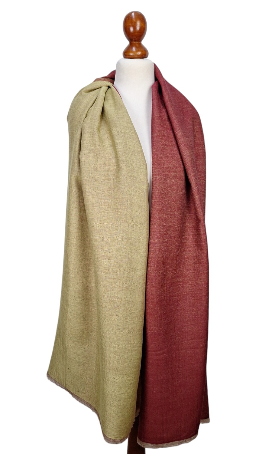 Großer zweifarbiger Wollschal - Mohini - Elegante Damen Stola