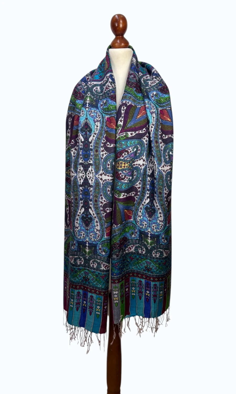 Großer Paisley-Seidenschal für Damen – Mohini