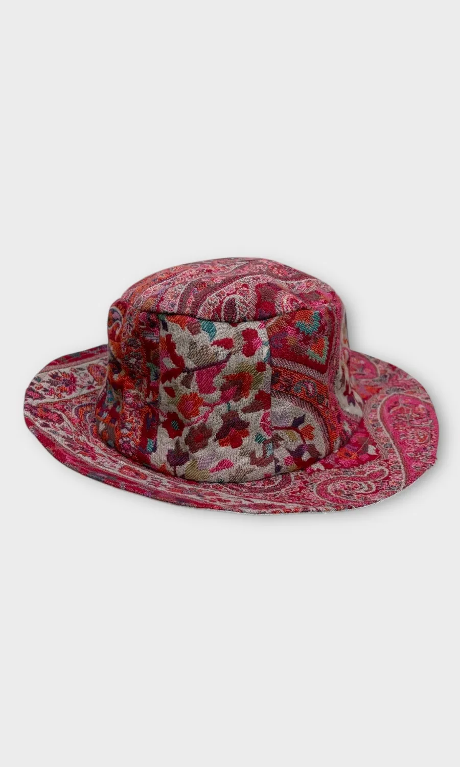 Mohini - handgefertigter Wendehut  aus Kaschmirwolle & Leinen