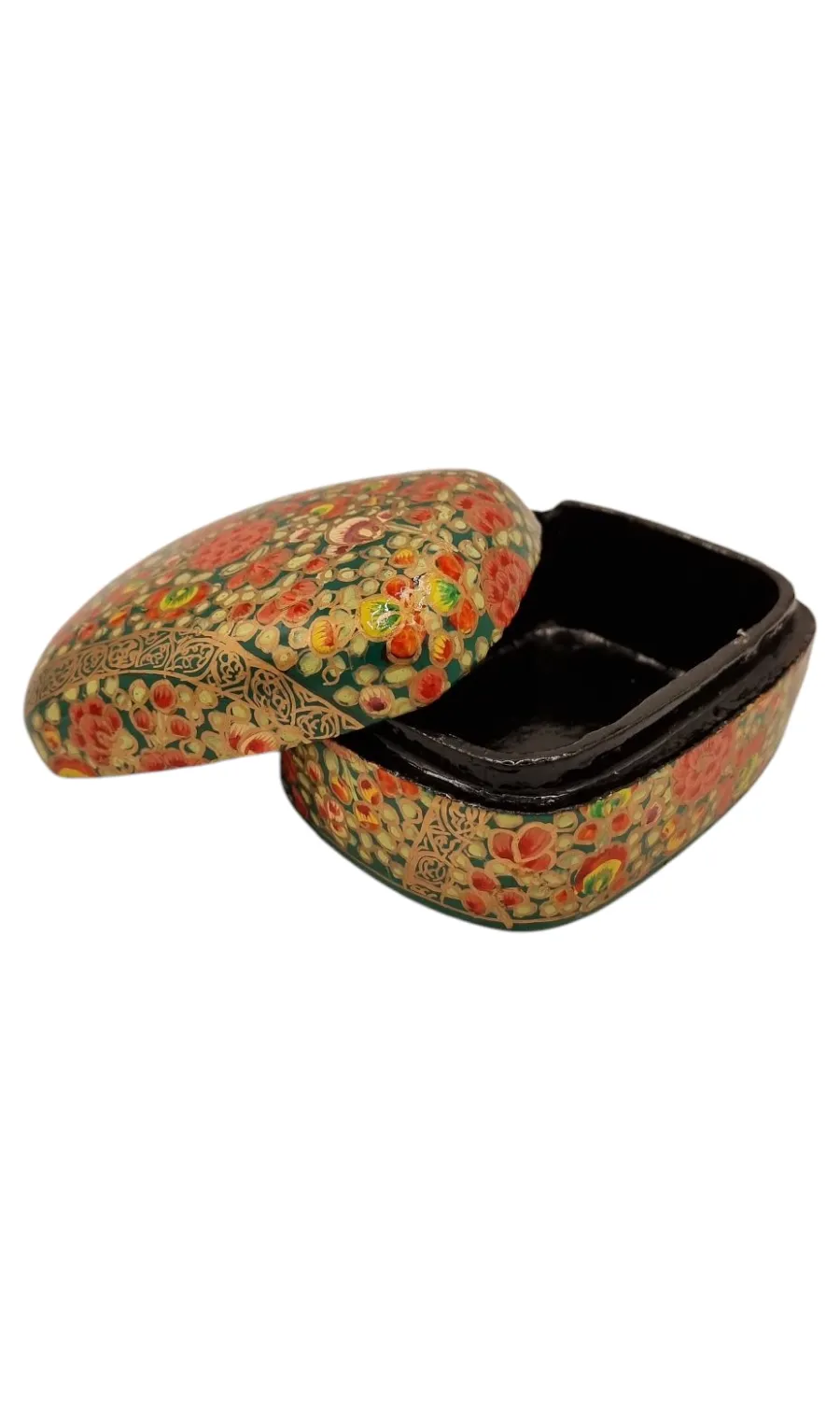 handbemalte Dose aus Papiermaché