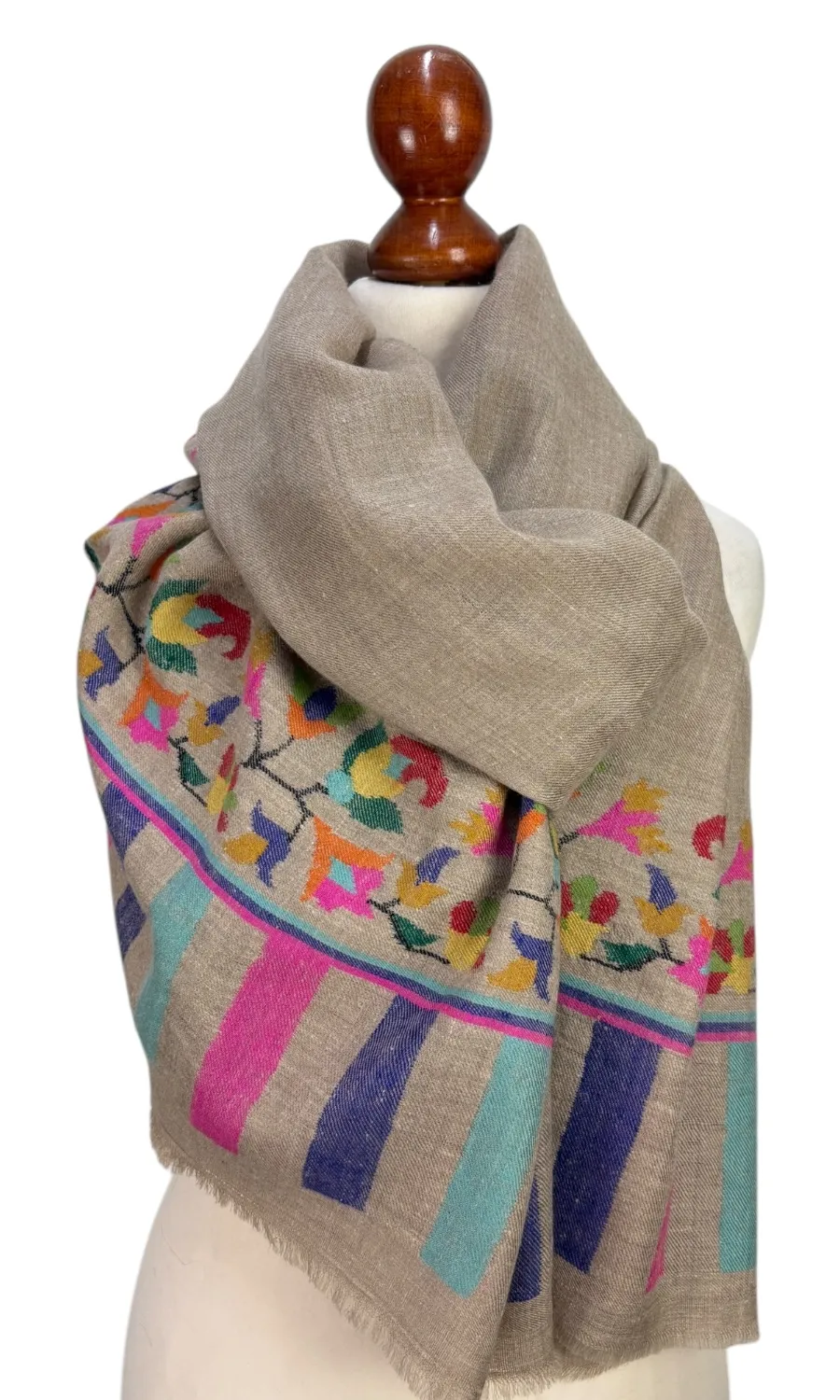 Großer Kani Pashmina Schal gemustert - Mohini - Damen Schal