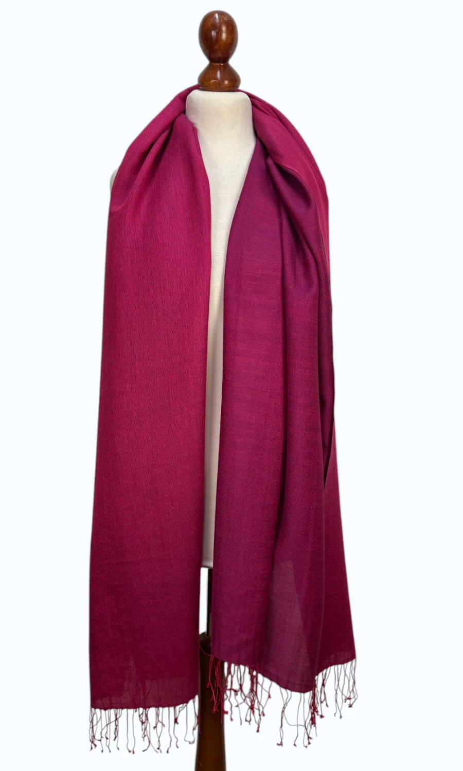 Pink Kaschmir-Seide-Schal groß für Damen – Mohini