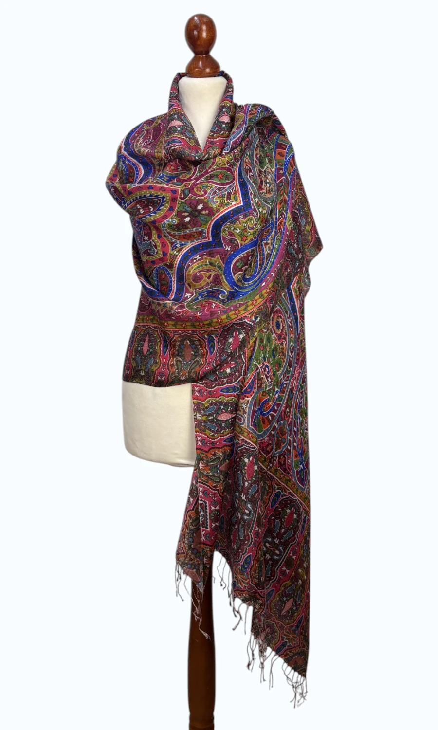 Großer Paisley-Seidenschal für Damen – Mohini