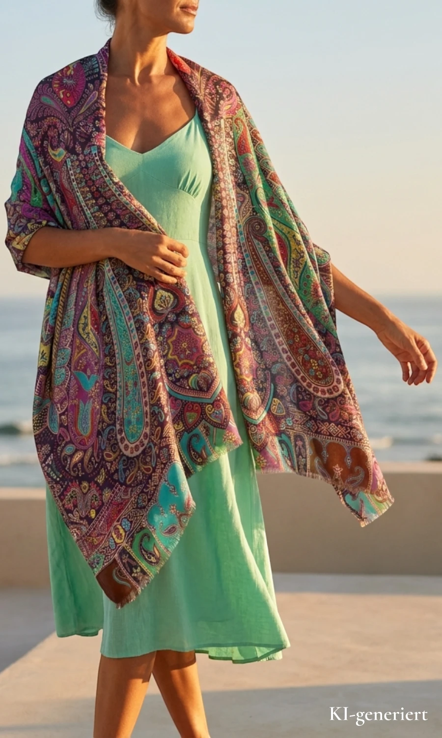 Großer Premium Paisley Baumwollschal - Mohini - Damen Schal