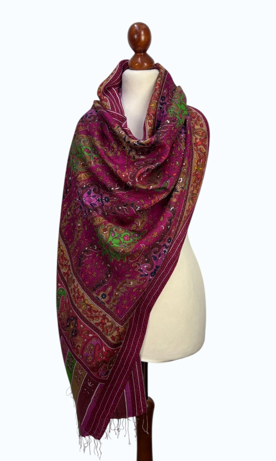 Großer Paisley-Seidenschal für Damen – Mohini