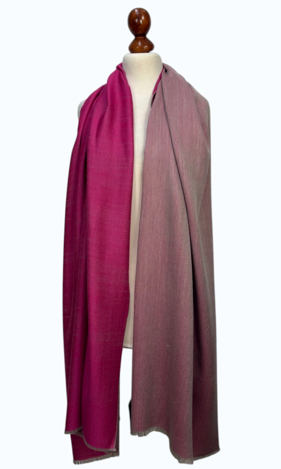 Großer zweifarbiger Wollschal - Mohini - Elegante Damen Stola
