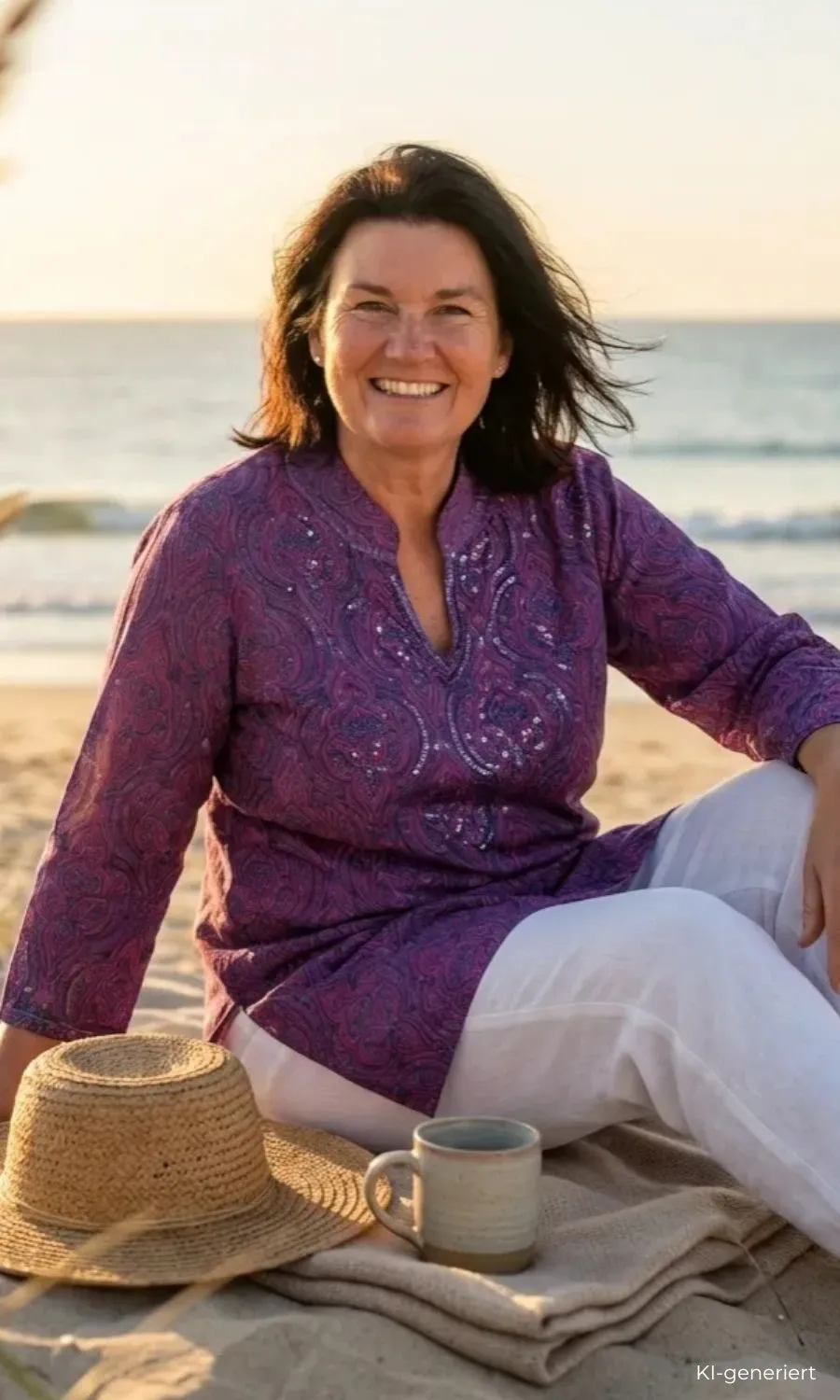 Mohini - mittellange Tunika aus reiner Seide