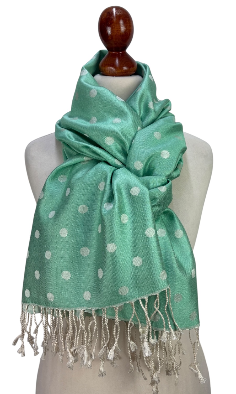Mohini - großer Punkteschal aus reiner Seide