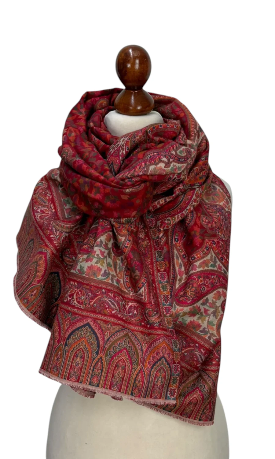 Mohini - handgefertigter großer Schal in edlem Materialmix