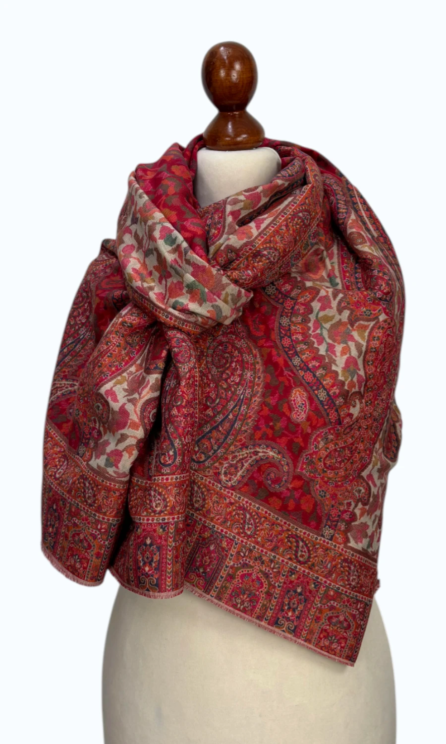 Mohini - handgefertigter großer Schal in edlem Materialmix