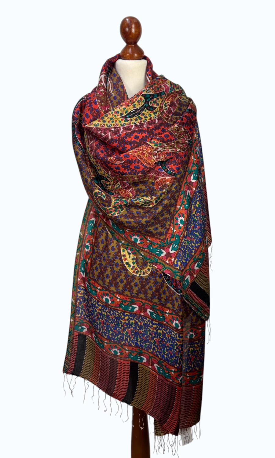 Großer Paisley-Seidenschal für Damen – Mohini