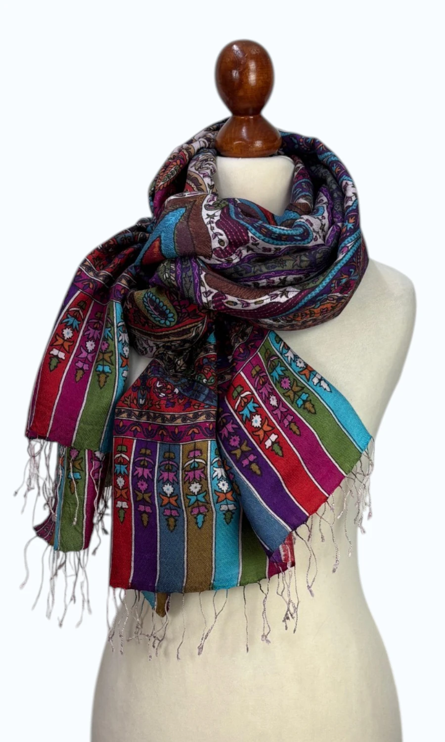 Großer Paisley-Seidenschal für Damen – Mohini