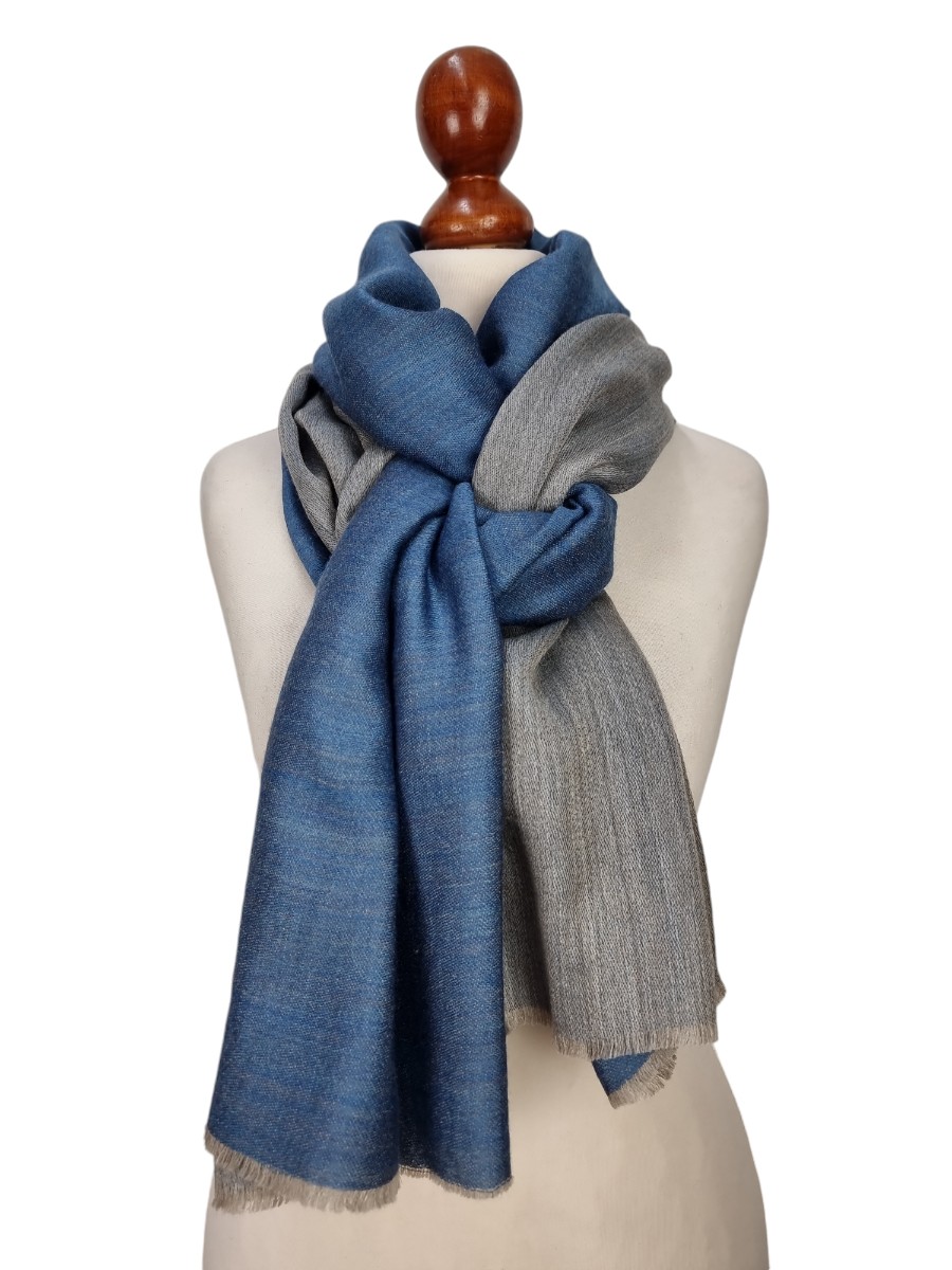 Großer zweifarbiger Kaschmirschal - Mohini - Elegante Damen Stola