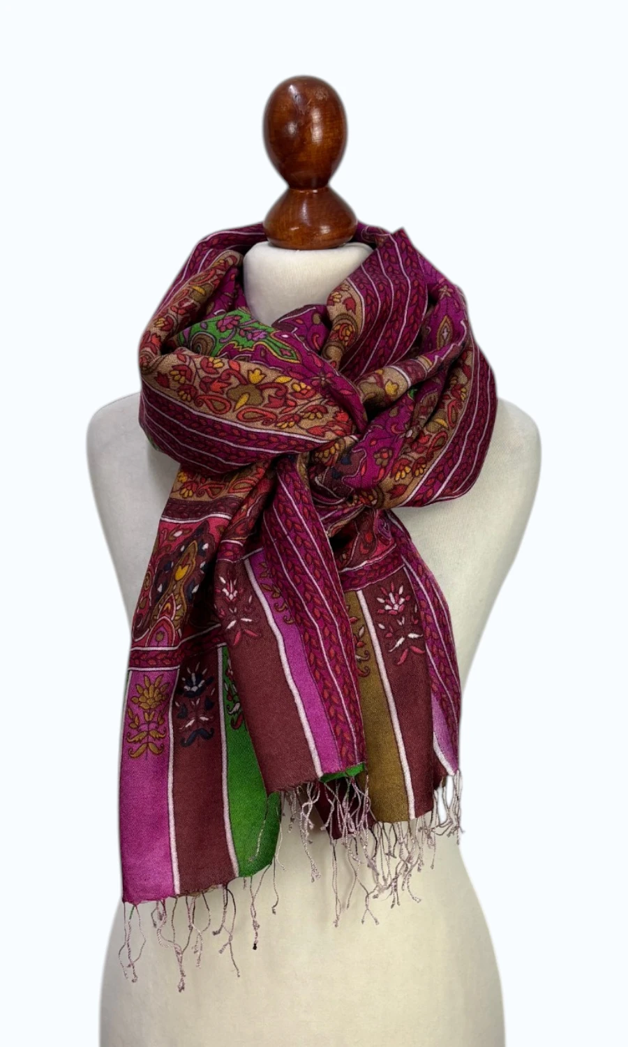 Großer Paisley-Seidenschal für Damen – Mohini
