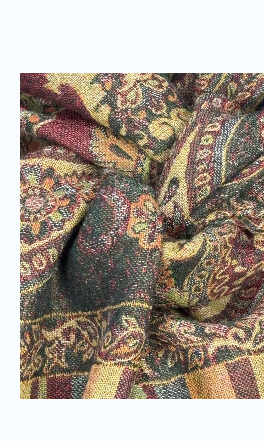 Schmaler Jamawar Schal aus Merinowolle - Mohini - Damen Schal