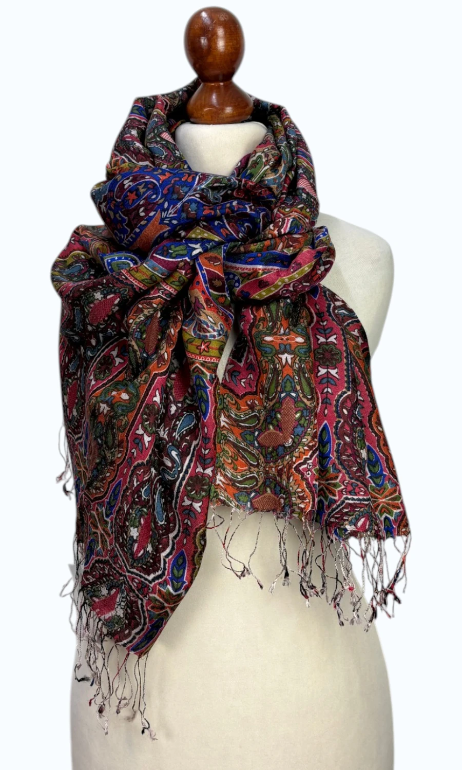 Großer Paisley-Seidenschal für Damen – Mohini