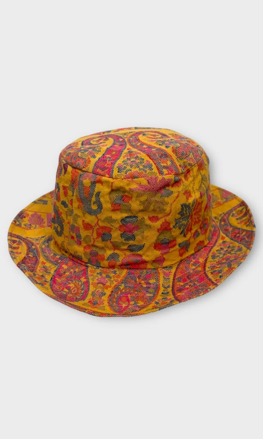 Mohini - handgefertigter Wendehut  aus Kaschmirwolle & Leinen Gr. L