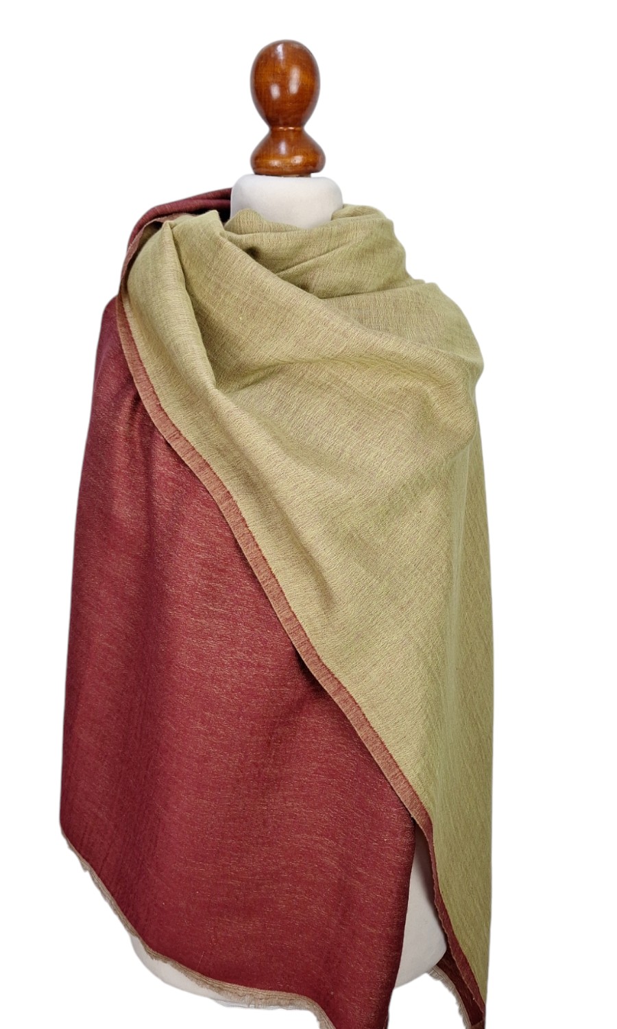 Großer zweifarbiger Wollschal - Mohini - Elegante Damen Stola