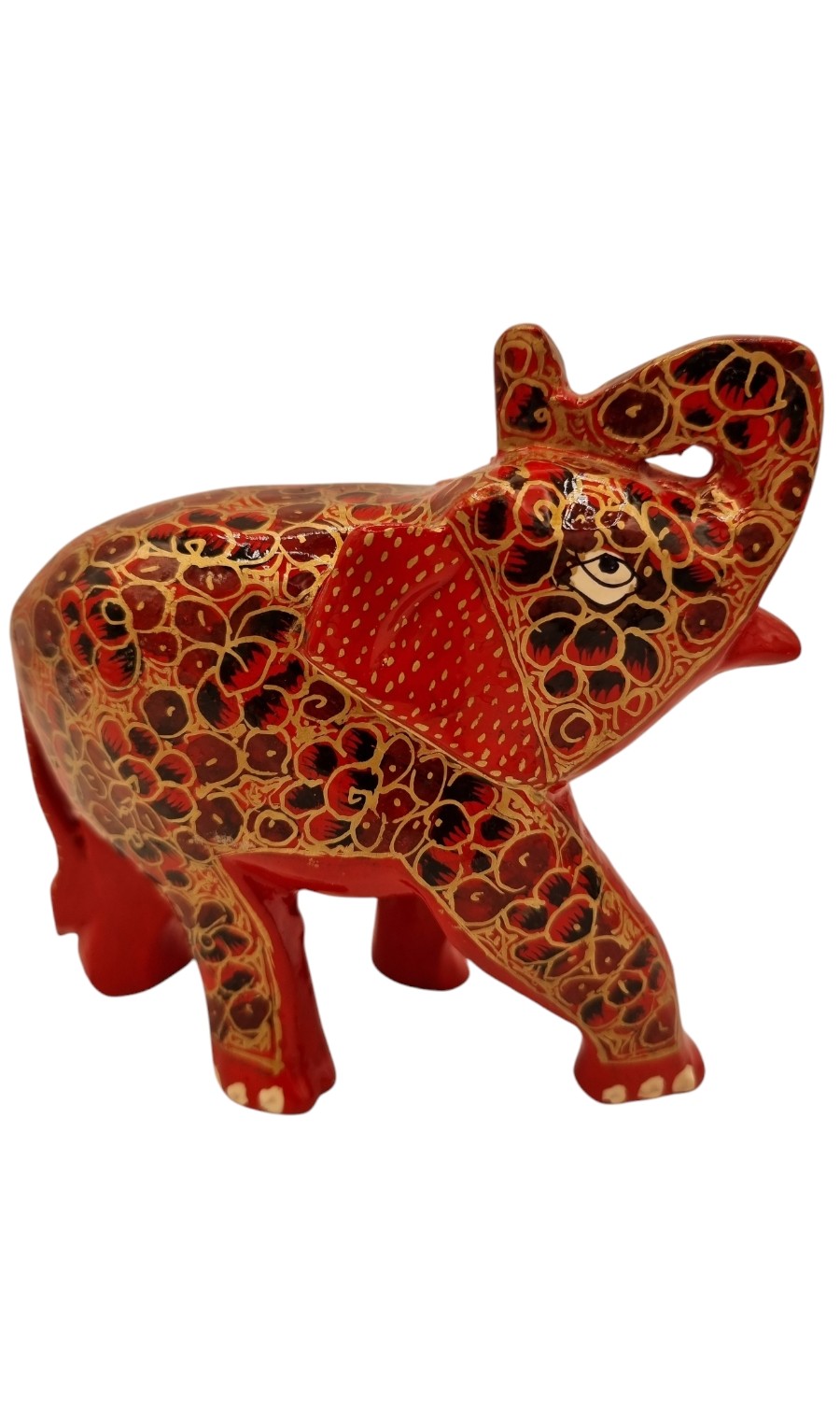 handbemalter Elefant aus Holzmaché 