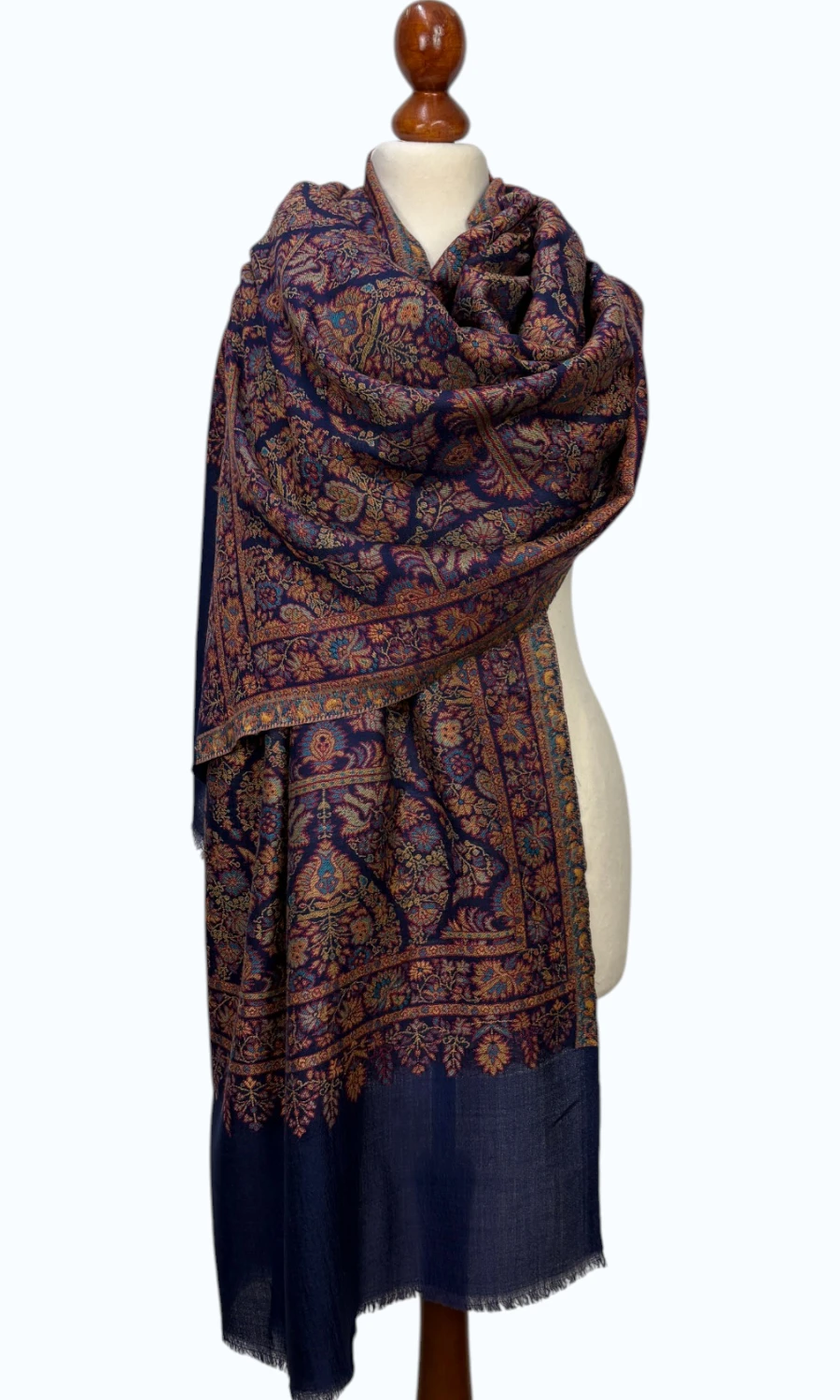 Mohini - großer Schal aus feiner Wolle und Lyocell