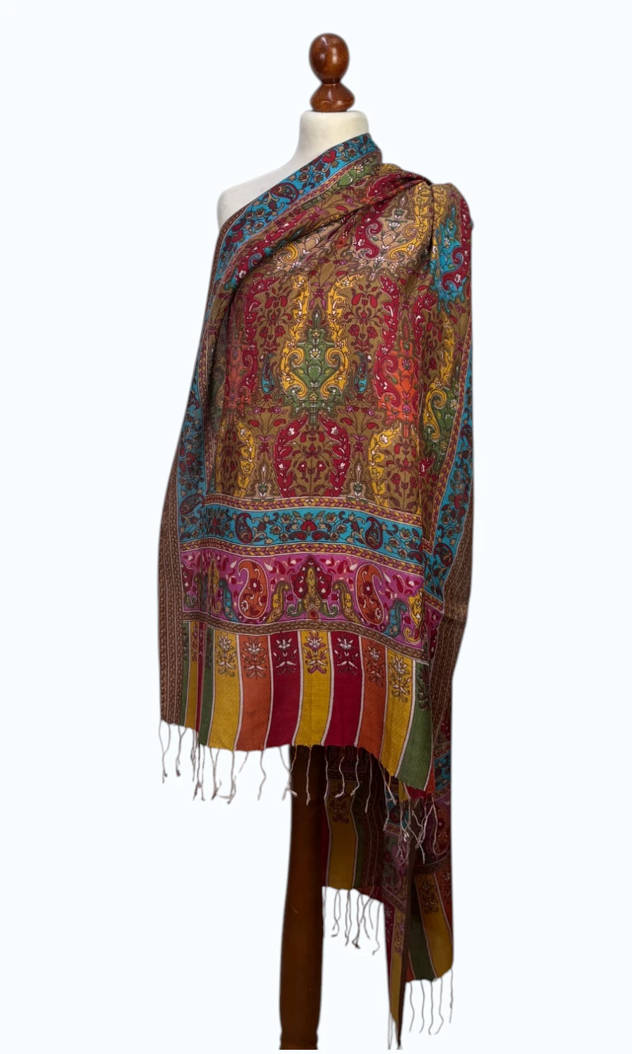 Großer Paisley-Seidenschal für Damen – Mohini