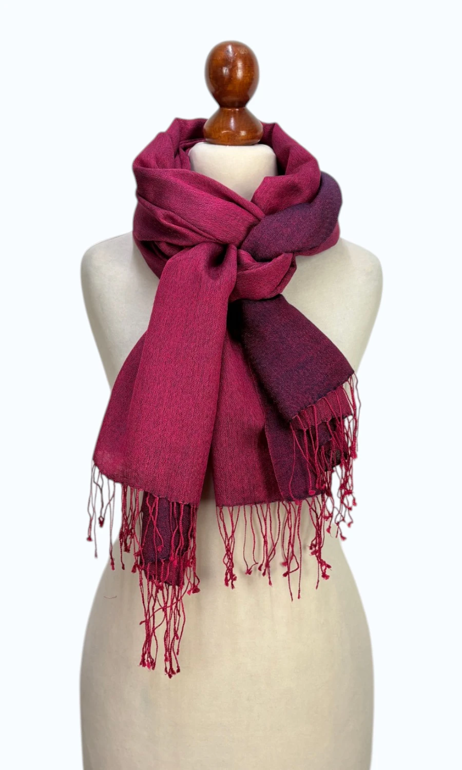 Pink Kaschmir-Seide-Schal groß für Damen – Mohini