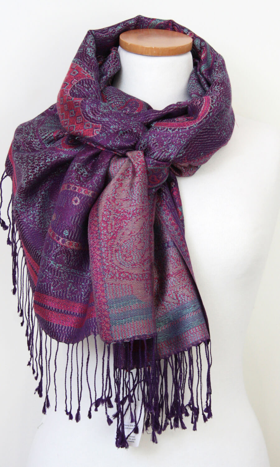 Mohini - großer Seidenschal mit verschiedenen Mustern 