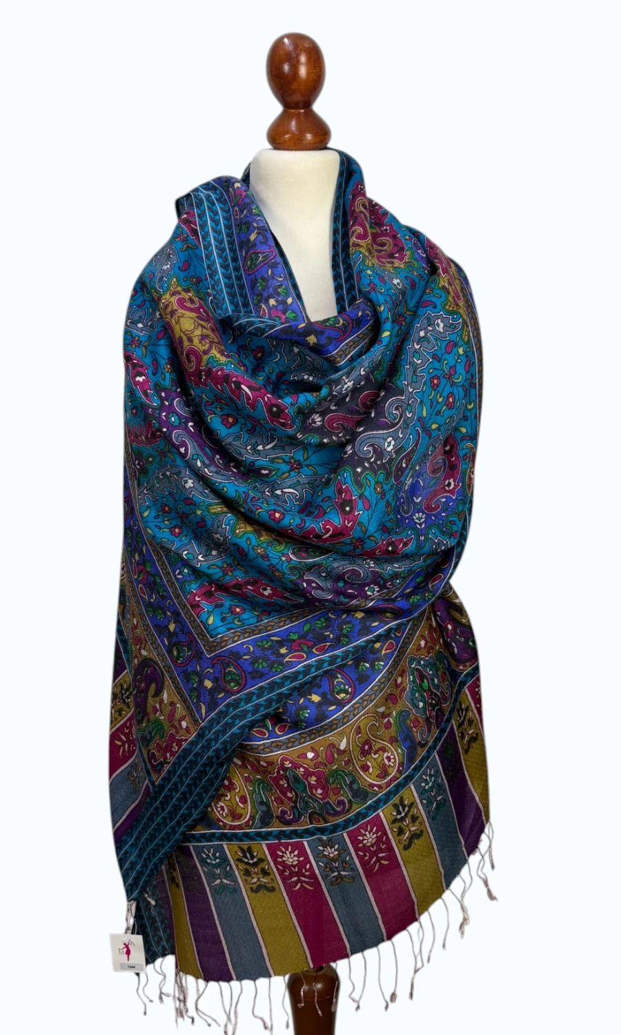 Großer Paisley-Seidenschal für Damen – Mohini
