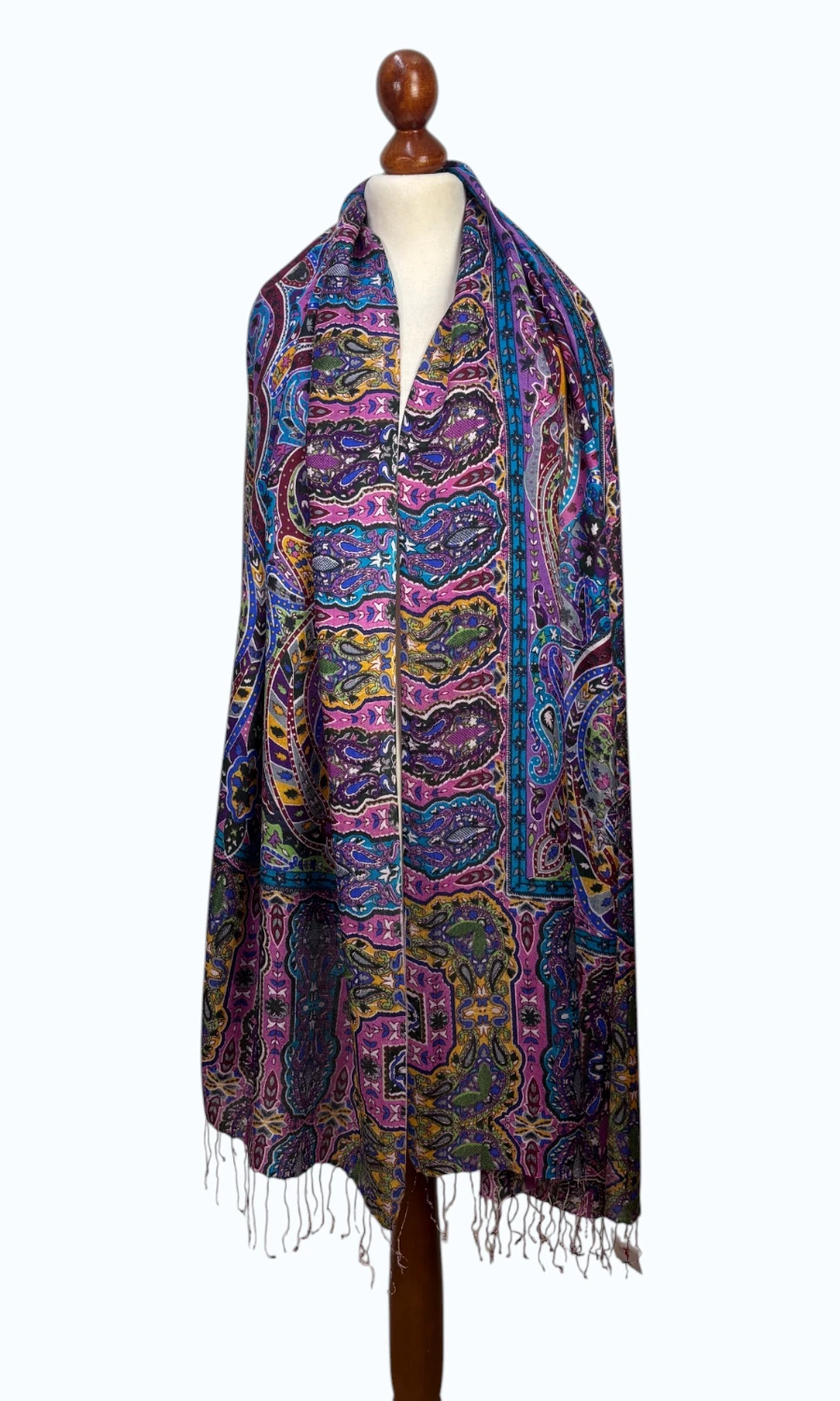 Großer Paisley-Seidenschal für Damen – Mohini