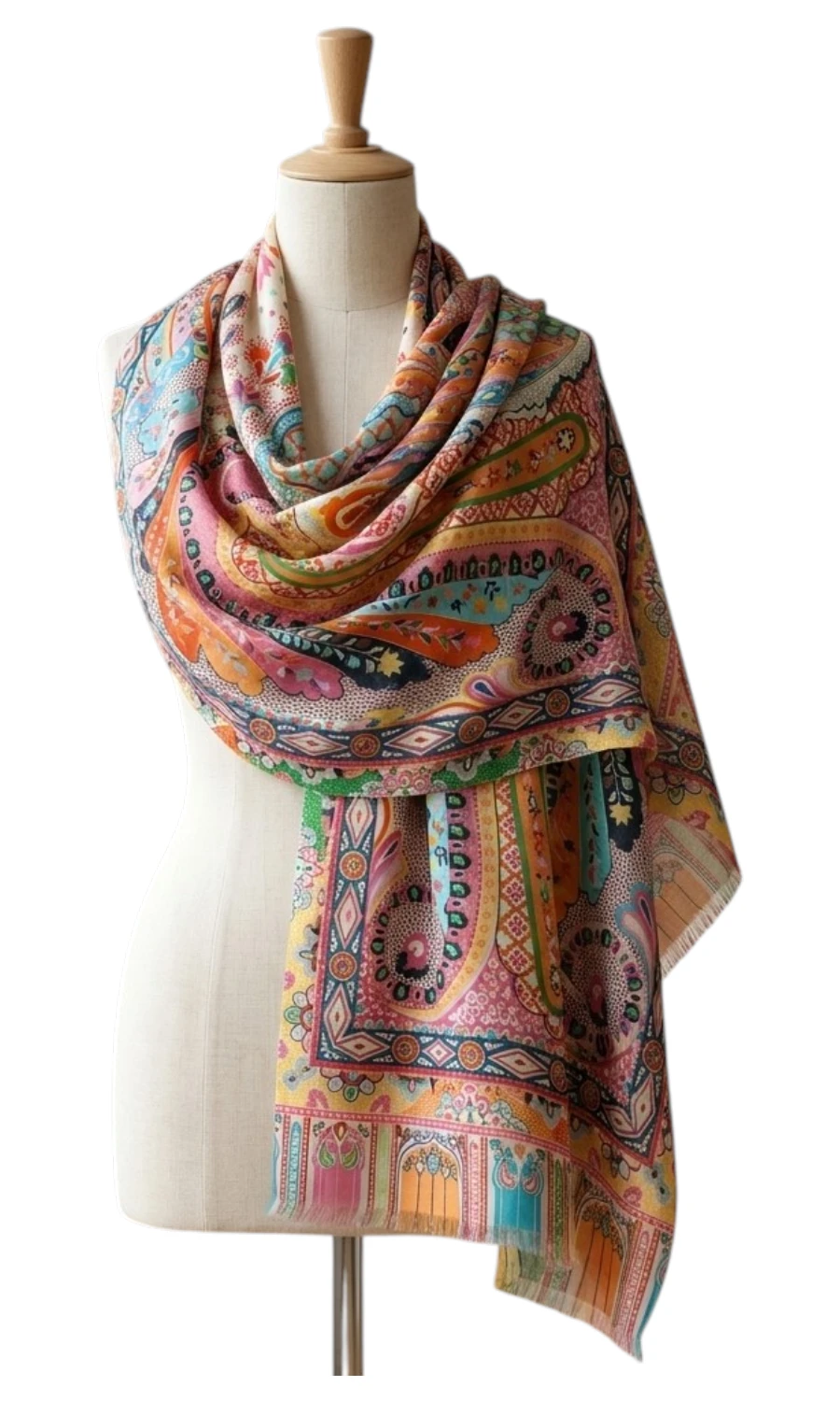 Großer Premium Paisley Baumwollschal - Mohini - Damen Schal