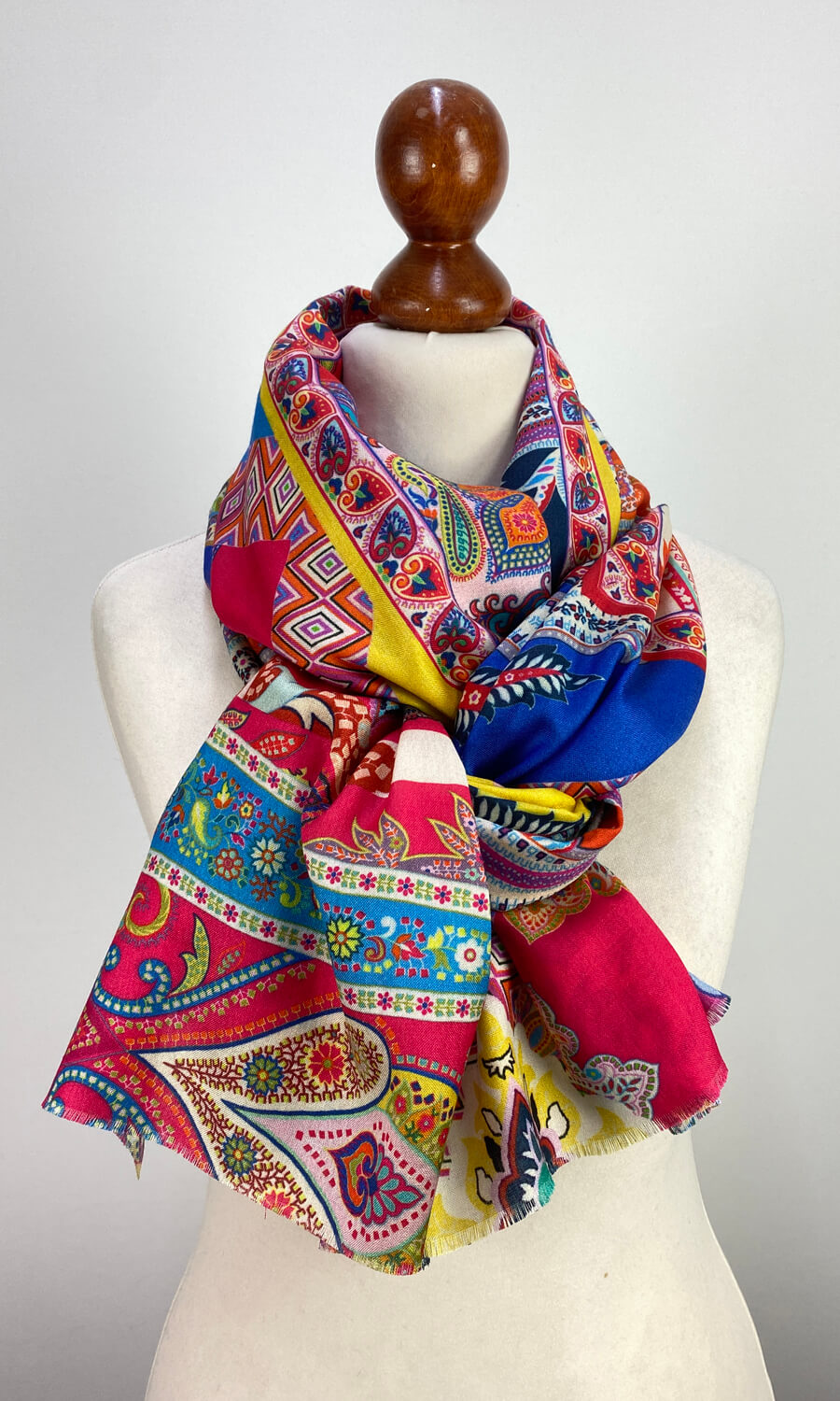 Zulema - großer Schal aus Seide & Baumwolle     