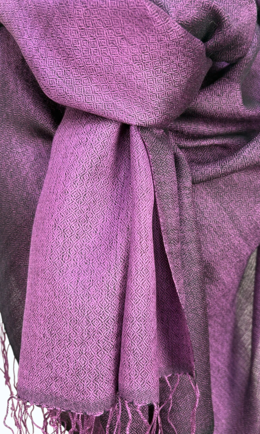 Lila Kaschmir-Seide-Schal für Damen – Groß | Mohini