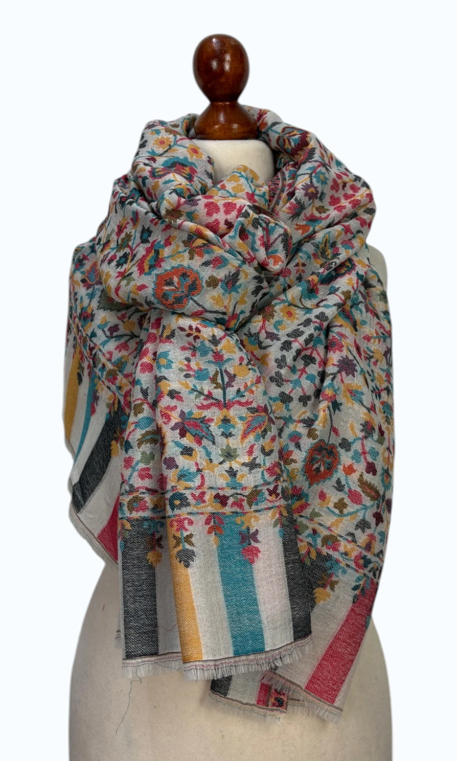 Mohini - großer Schal aus feiner Wolle und Lyocell