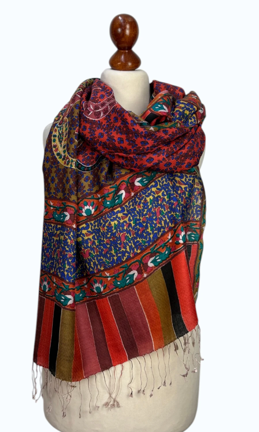 Großer Paisley-Seidenschal für Damen – Mohini