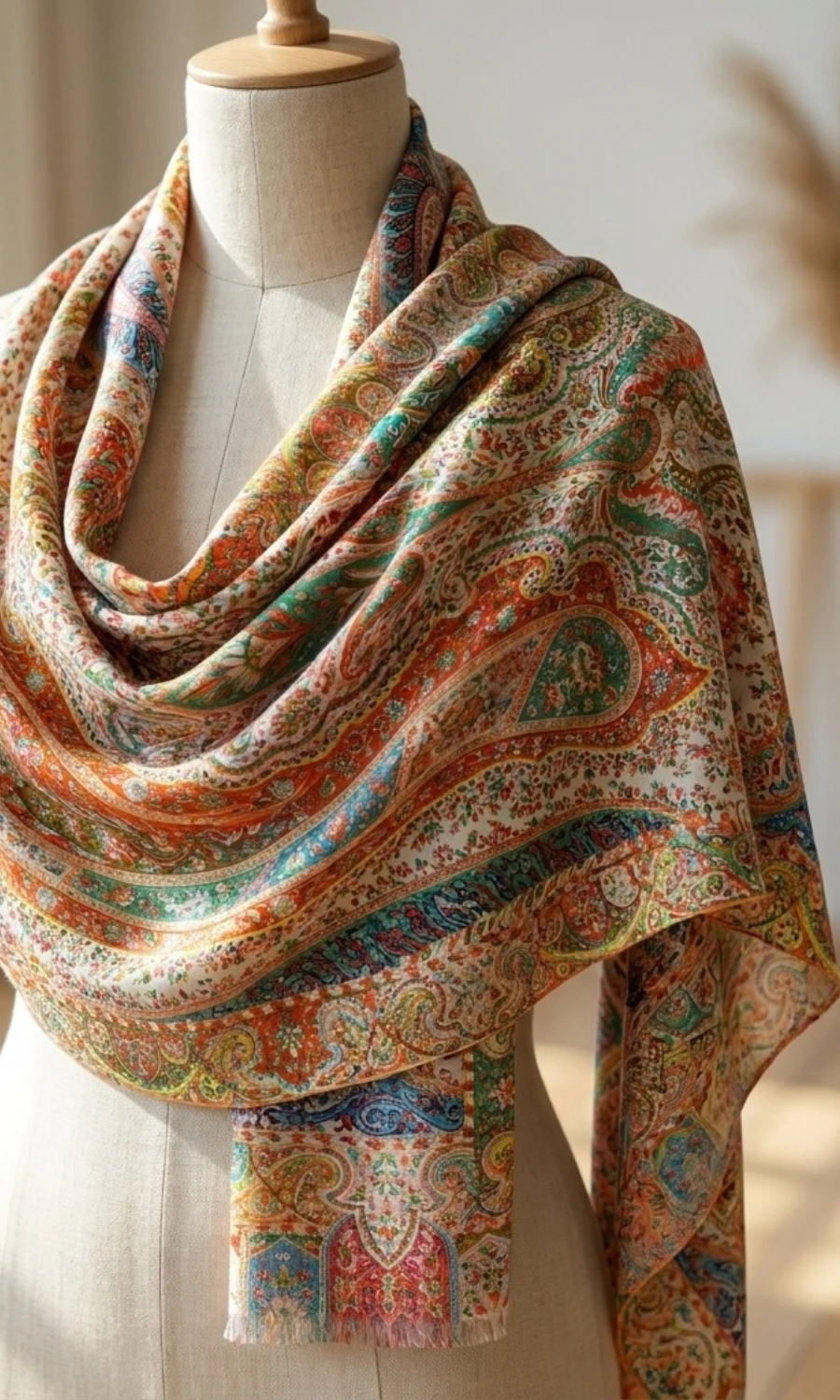 Großer Premium Paisley Baumwollschal - Mohini - Damen Schal
