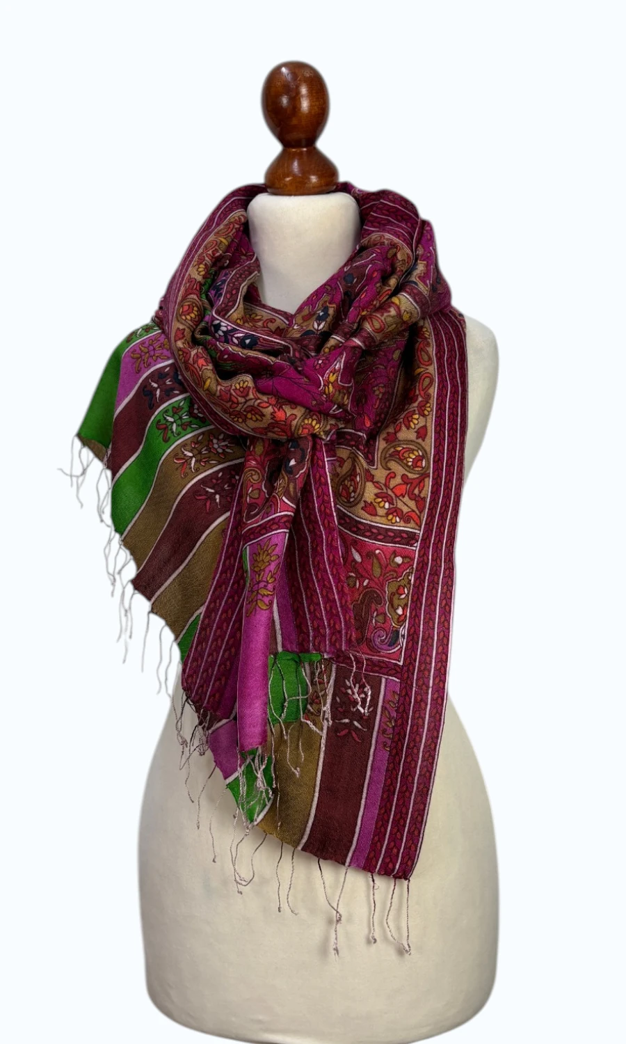 Großer Paisley-Seidenschal für Damen – Mohini